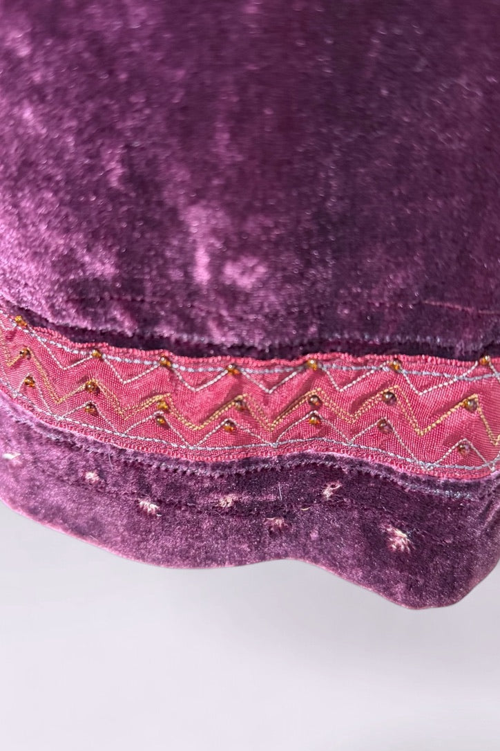 Ralph Lauren Velvet Embellished Hem Pants | American Vintage