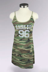 James Coviello for Anna Sui Camo Logo Mini Dress | American Vintage
