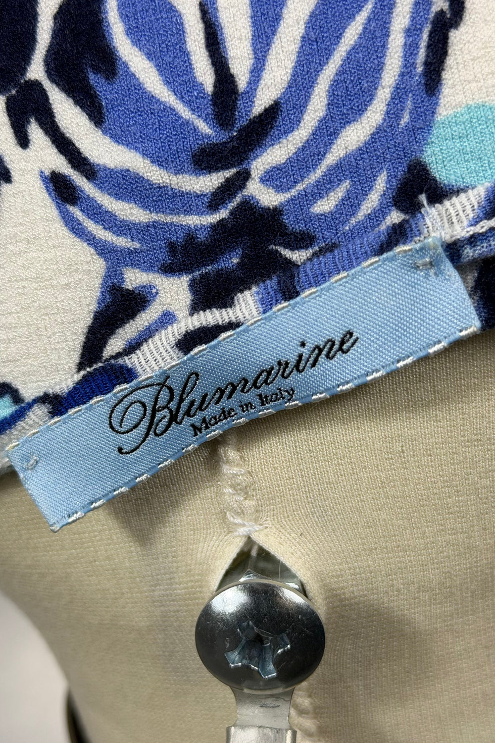 Blumarine Beaded Travel Print Cardigan | Italian Vintage