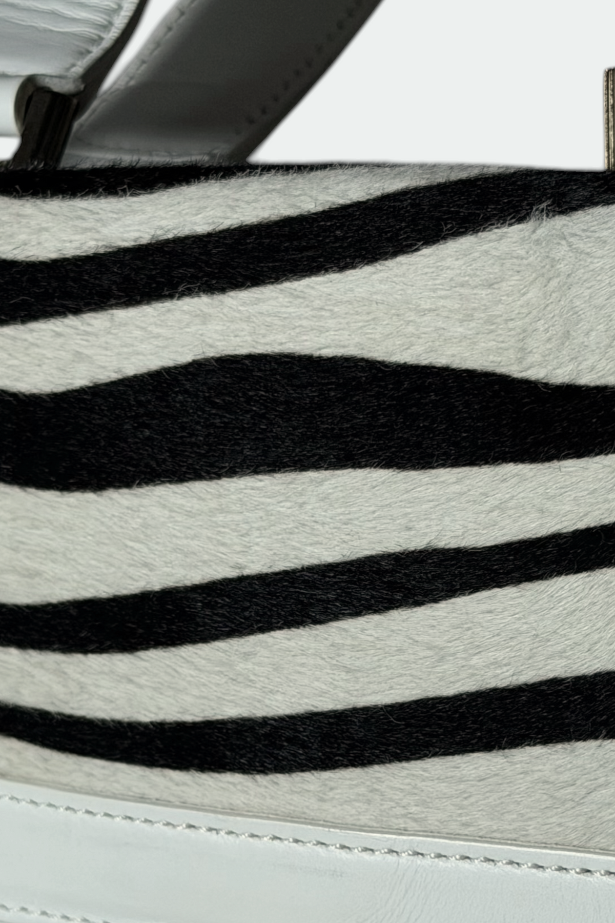 COMING SOON: JIMMY CHOO WHITE LEATHER ZEBRA PRINT CALF HAIR CHAIN BAG | BRITISH SECONDHAND