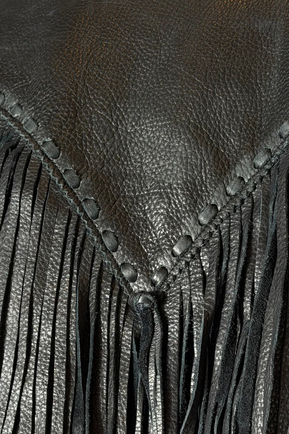 Ralph Lauren Black Leather Western Jacket | American Secondhand