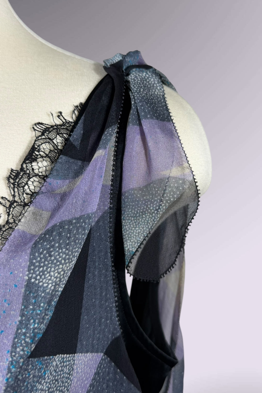 Diane von Furstenberg Silk Geometric Print Dress with Crystal Embellishment | American Secondhand