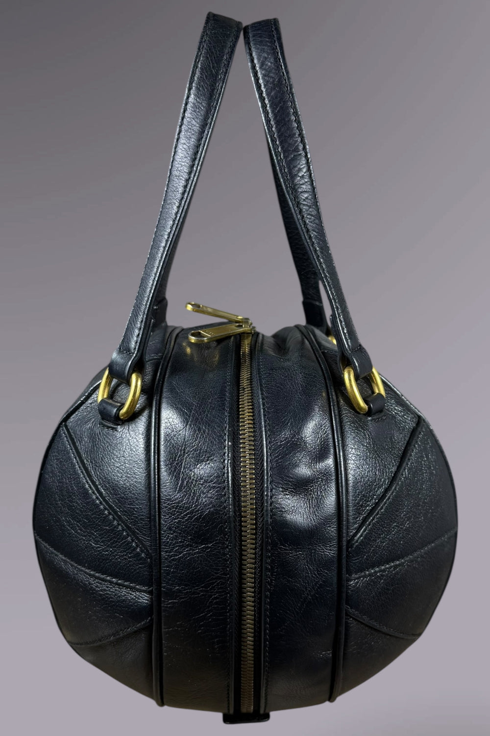 Gucci Black Leather Basketball Bag | Italian Designer Secondhand