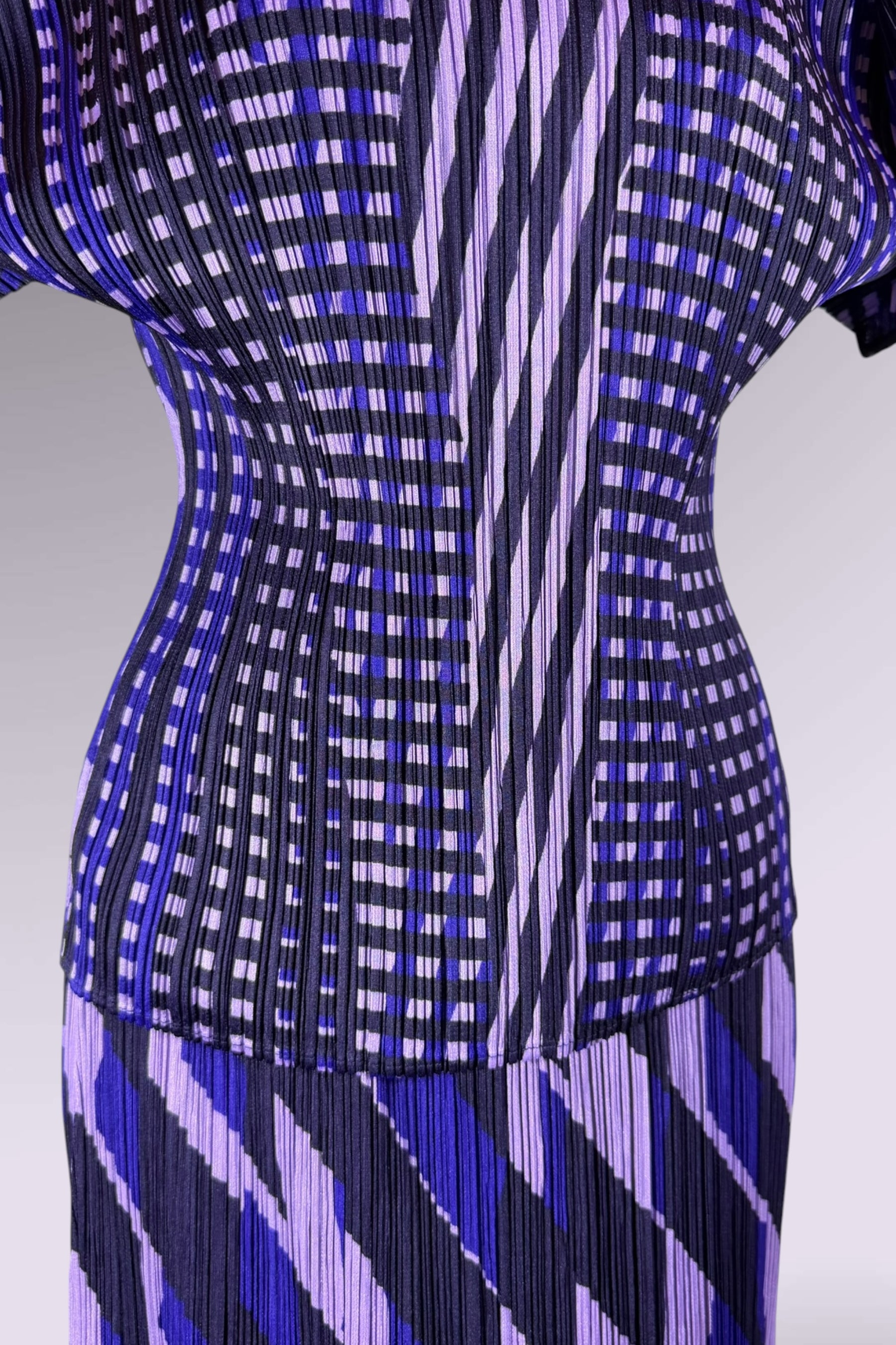 Pleats Please Issey Miyake Printed Pleated Top and Skirt Set | Japanese Secondhand
