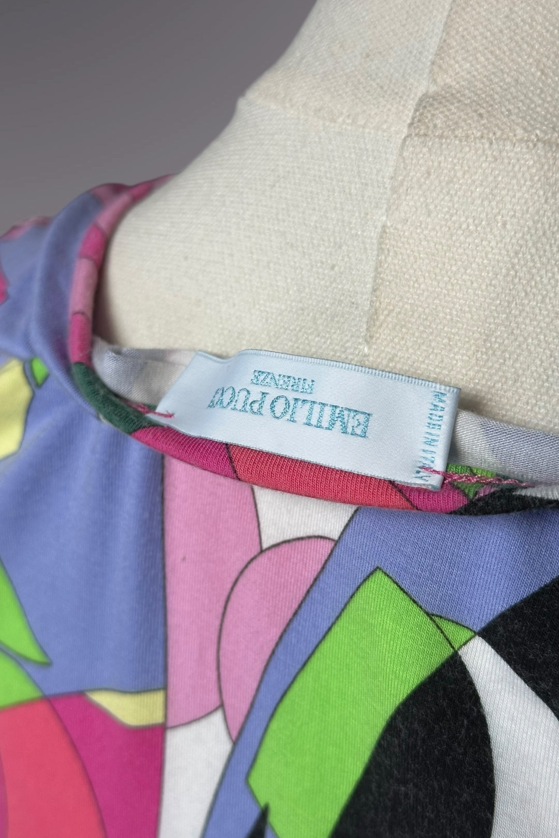 Emilio Pucci Purple & Pink Sleeveless Printed Top | Italian Vintage