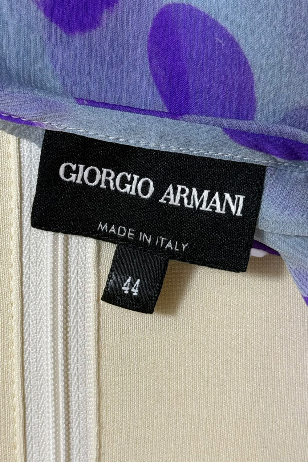 Giorgio Armani Silk Polka Dot One Shoulder Top and Scarf | Italian Secondhand