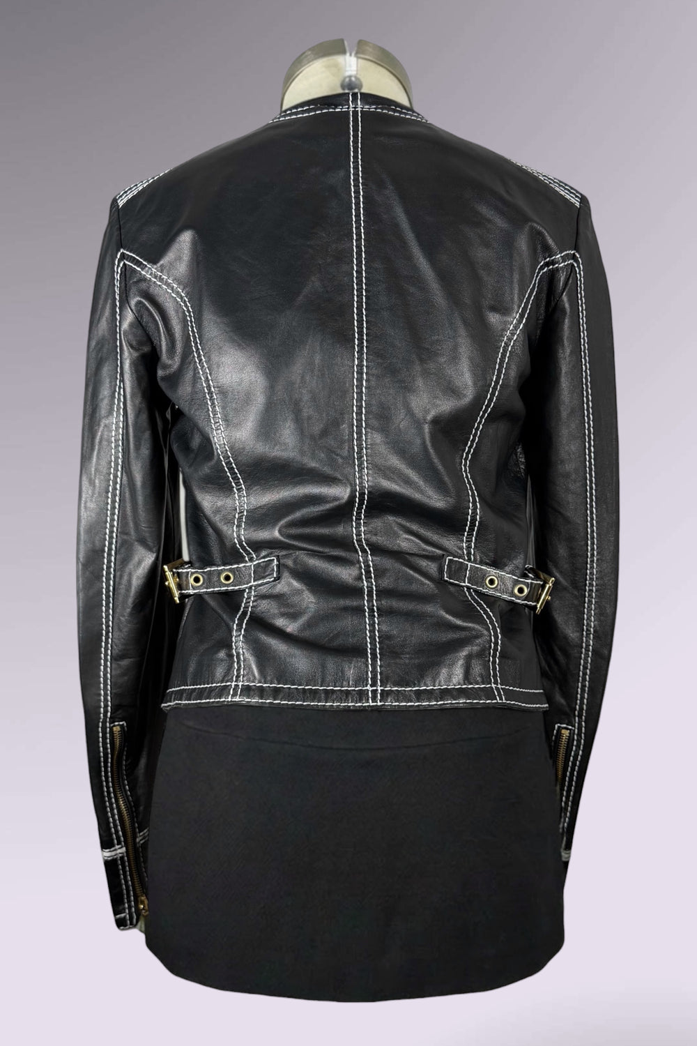 Roberto Cavalli Leather Trompe L’oeil Jacket | Italian Vintage