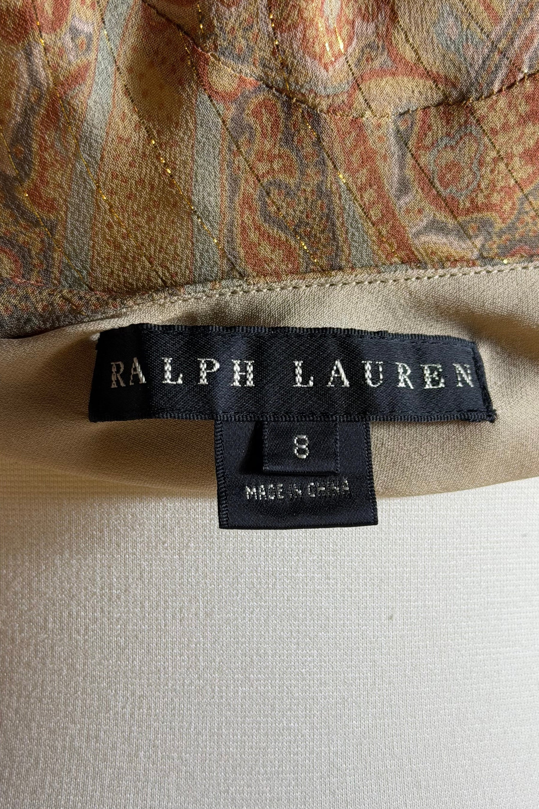 Ralph Lauren Silk Paisley Skirt | American Secondhand