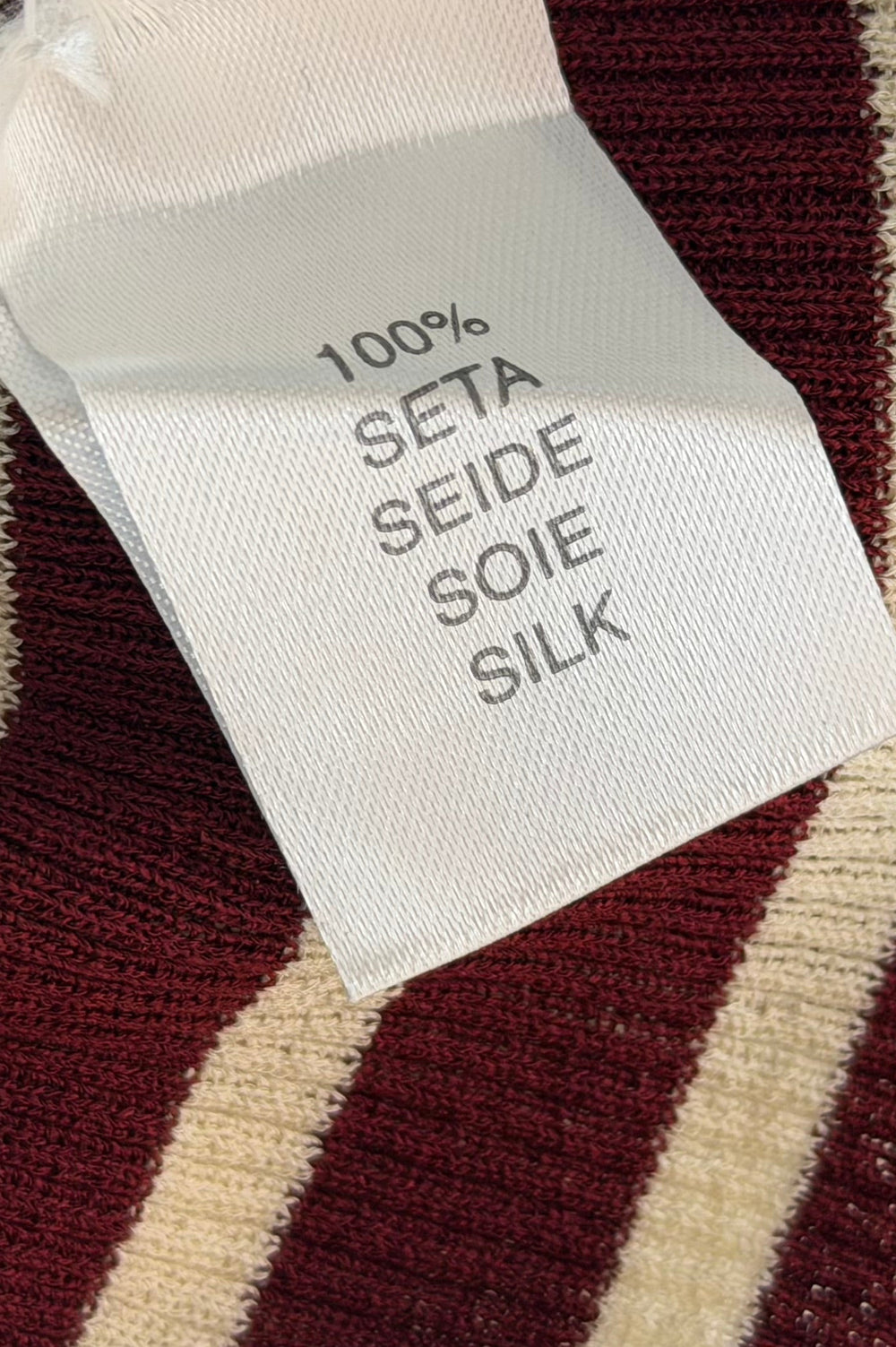 Blumarine Striped Silk Knit Top | Italian Vintage