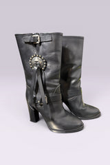 Ralph Lauren Collection Leather Concho Boots | American Secondhand