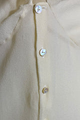 Ralph Lauren Silk Ribbon Tie Short Sleeve Blouse | American Secondhand