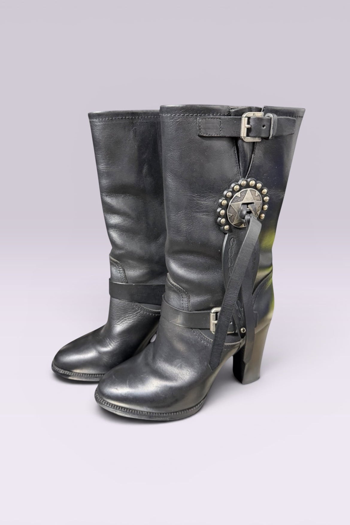 Ralph Lauren Collection Leather Concho Boots | American Secondhand