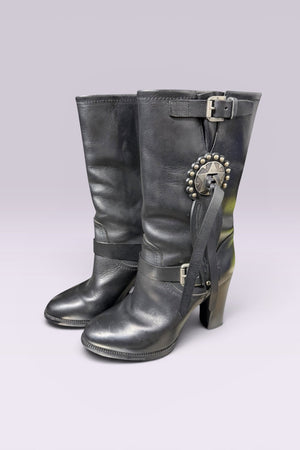 Ralph Lauren Collection Leather Concho Boots | American Secondhand