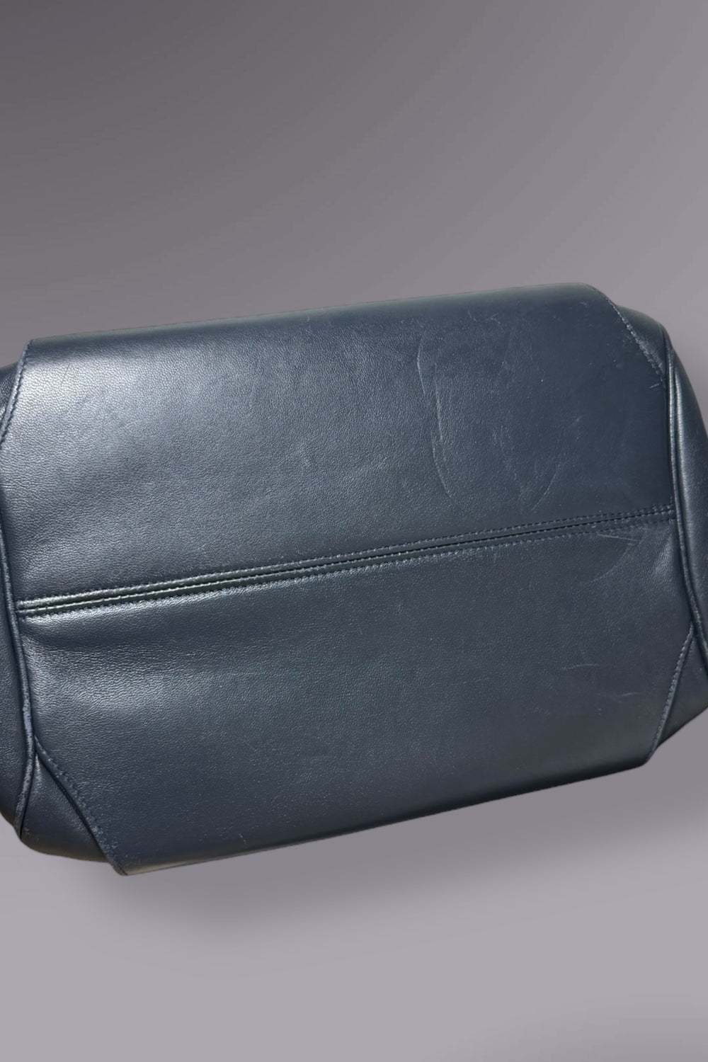 Braccialini Black Leather Top Handle Bag | Italian Vintage