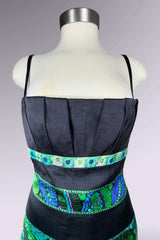 Roberto Cavalli Green Silk Top & Skirt Set | Italian Secondhand
