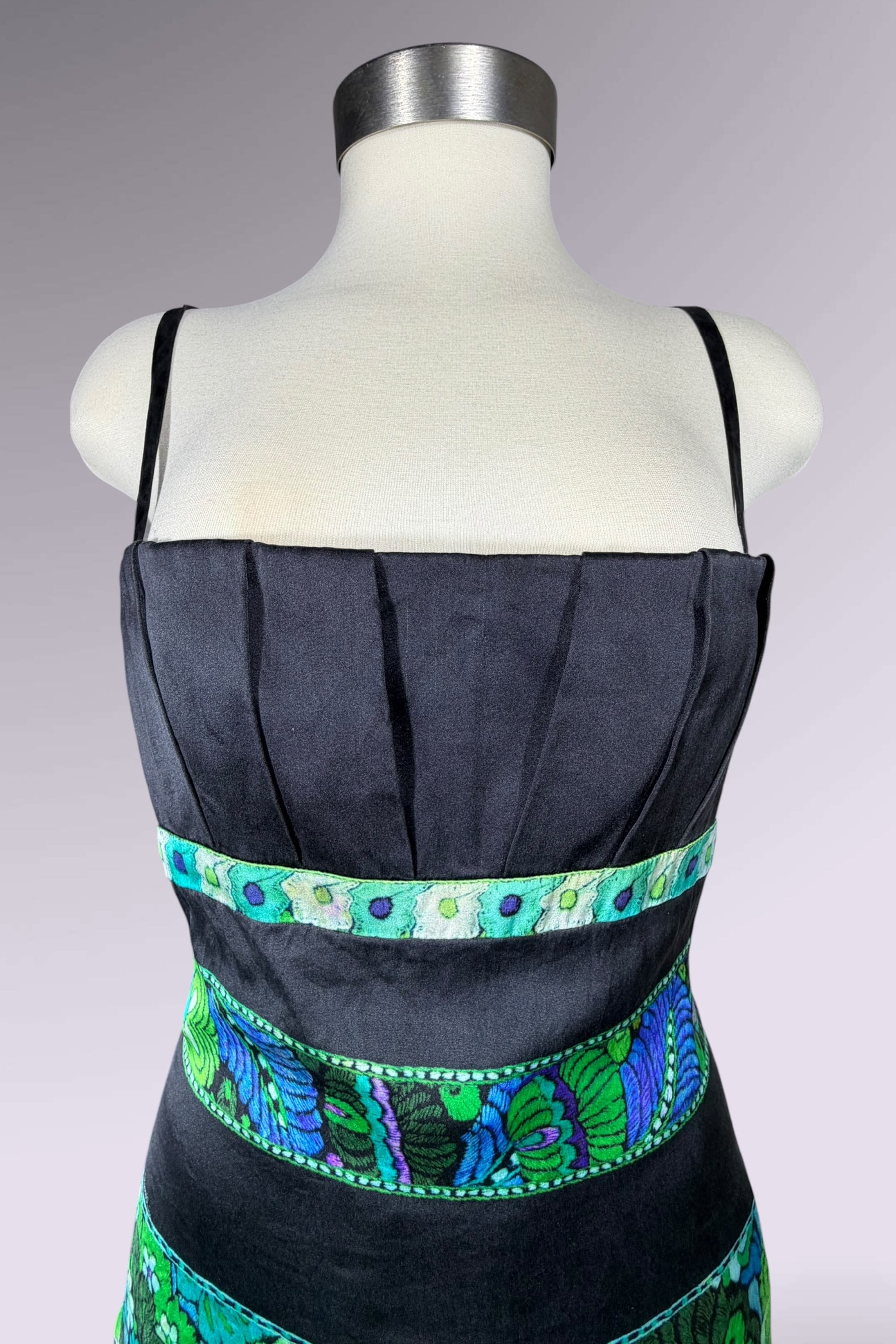 Roberto Cavalli Green Silk Top & Skirt Set | Italian Secondhand