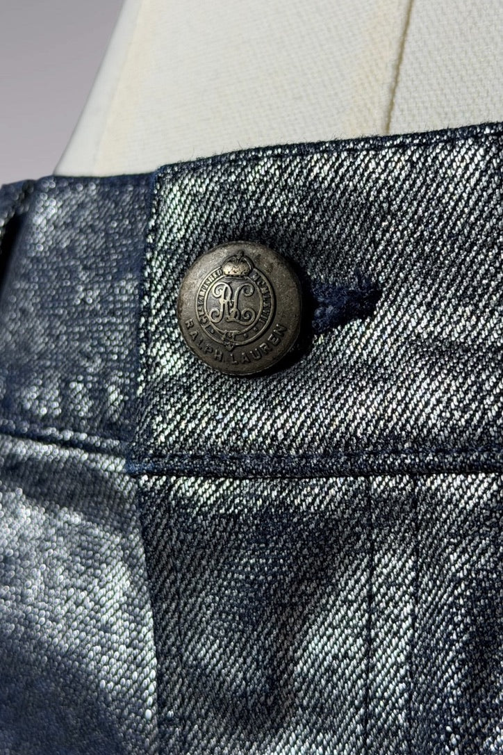 Ralph Lauren Purple Label Metallic Denim | Runway Archive