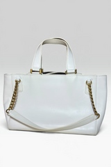 COMING SOON: JIMMY CHOO WHITE LEATHER ZEBRA PRINT CALF HAIR CHAIN BAG | BRITISH SECONDHAND