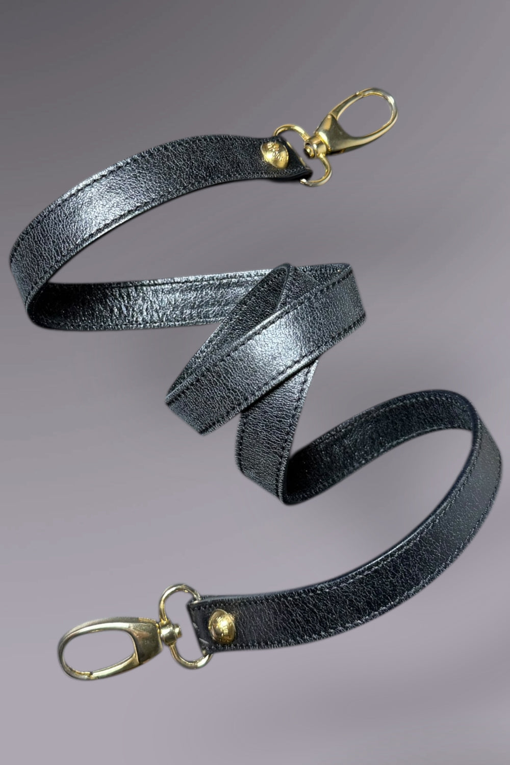 Braccialini Embossed Black Leather Shoulder Bag with Crossbody Strap | Italian Vintage