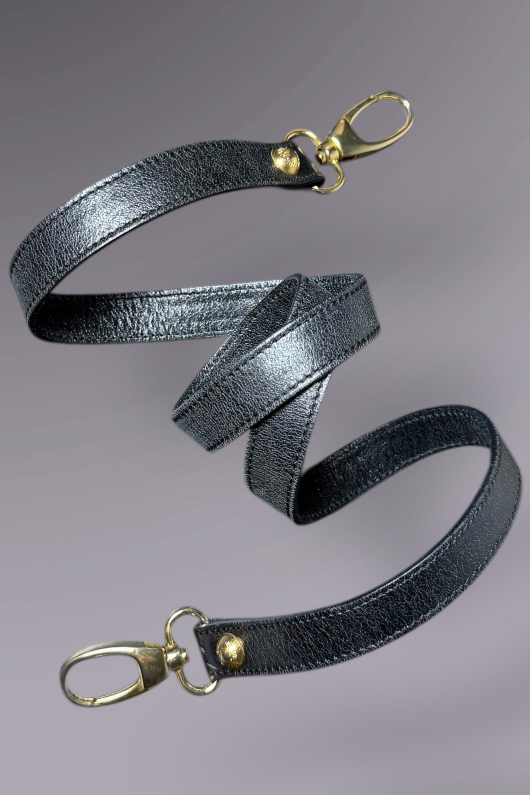 Braccialini Embossed Black Leather Shoulder Bag with Crossbody Strap | Italian Vintage