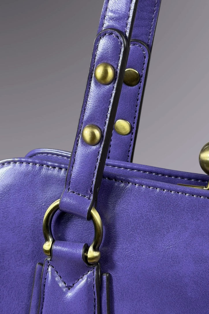 Anna Sui Purple Leather Frame Bag | American Secondhand