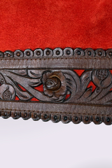 COMING SOON: Ralph Lauren Purple Label Red Suede Leather Appliqué Jacket | American Vintage