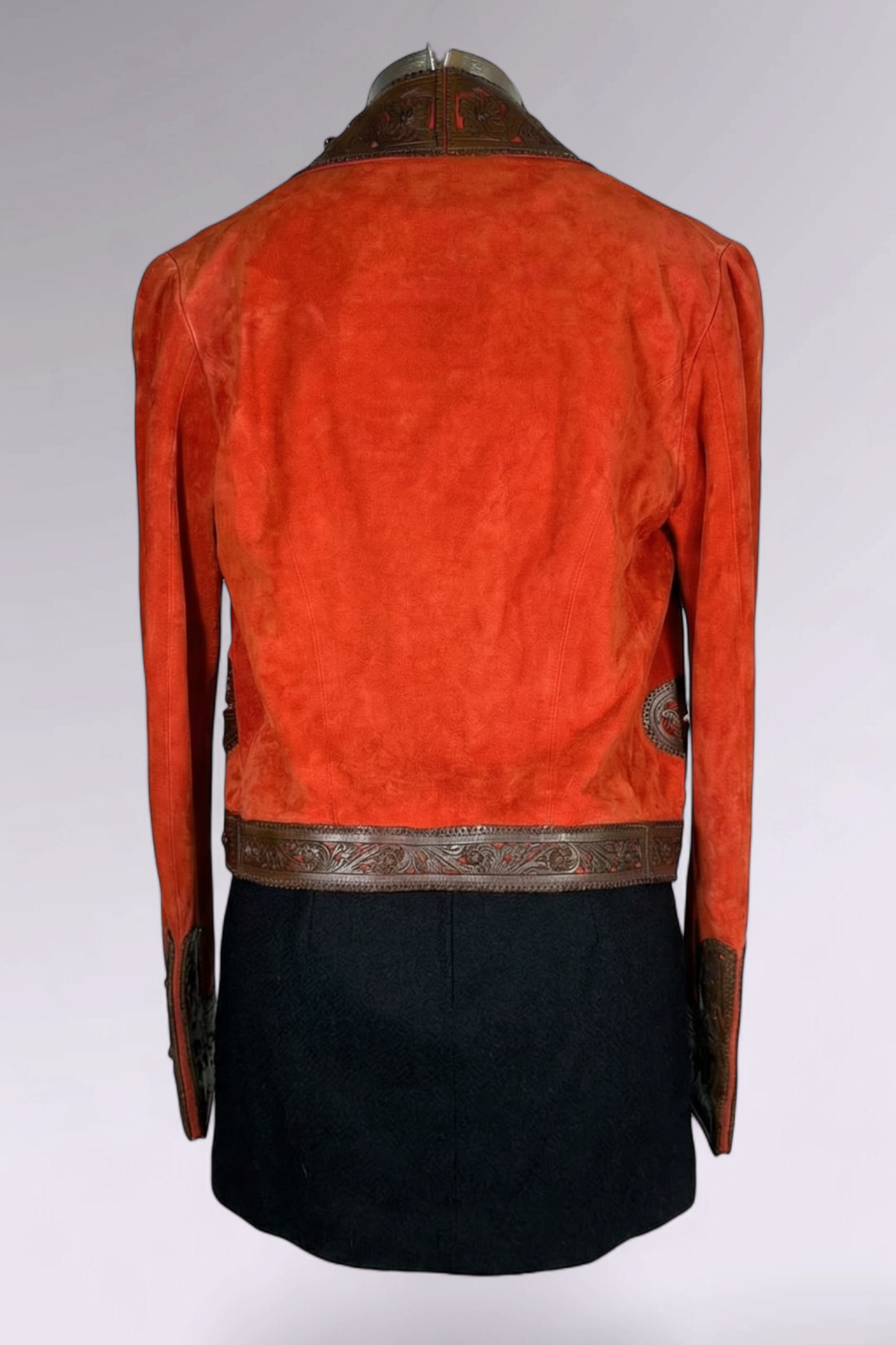 COMING SOON: Ralph Lauren Purple Label Red Suede Leather Appliqué Jacket | American Vintage