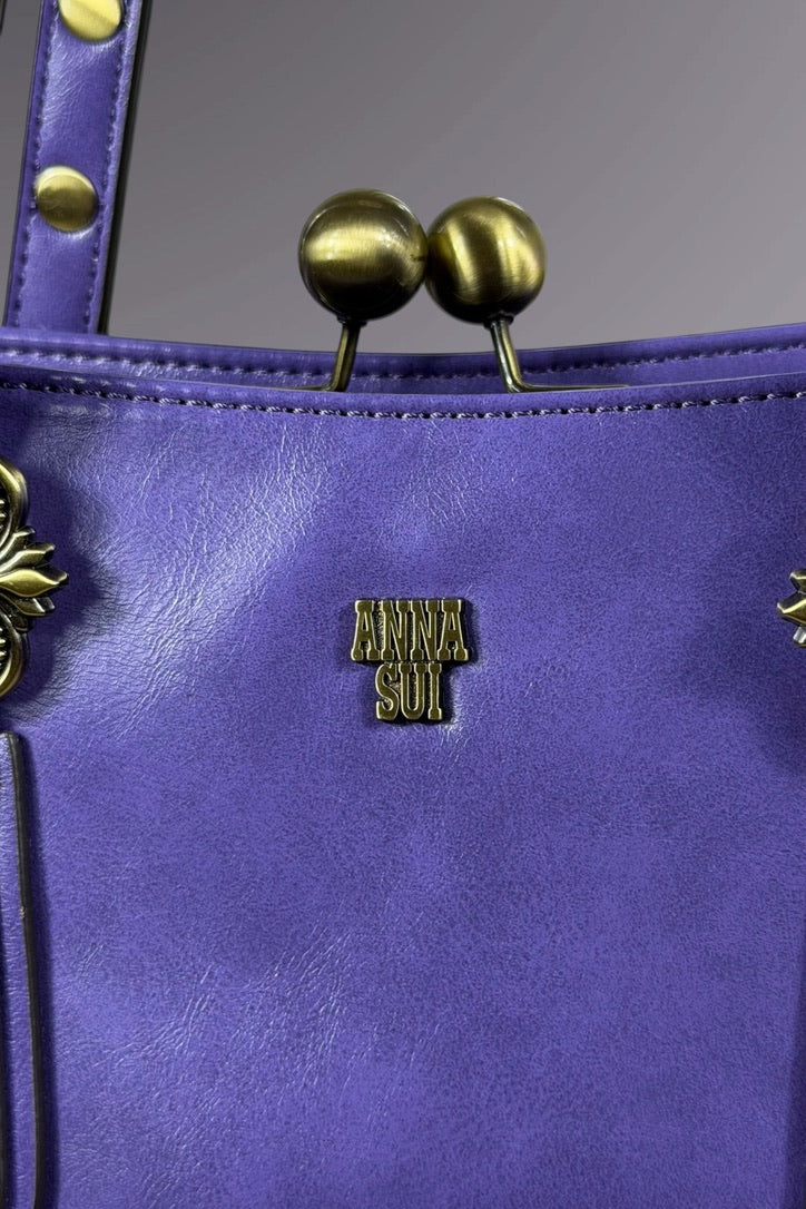 Anna Sui Purple Leather Frame Bag | American Secondhand
