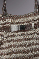 Anteprima Rose Gold Stripe Shoulder Bag | Japanese Secondhand