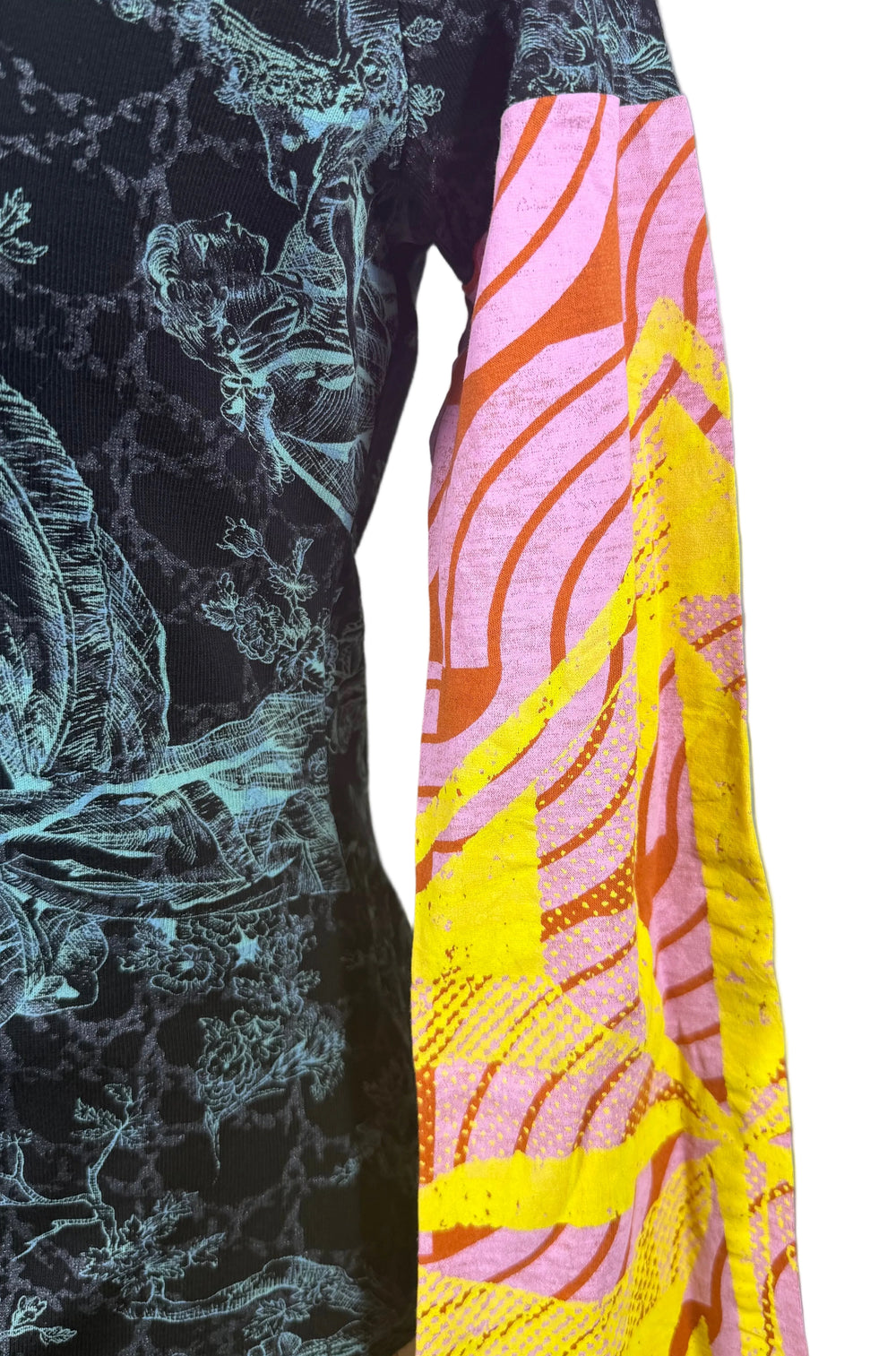 Custo Barcelona Mixed Print Long Sleeve Top | Spanish Secondhand