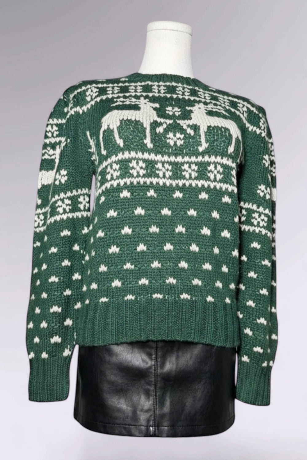 Ralph Lauren Roughwear Reindeer Hand-Knit Wool Sweater | American Vintage