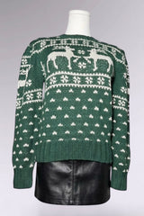 Ralph Lauren Roughwear Reindeer Hand-Knit Wool Sweater | American Vintage