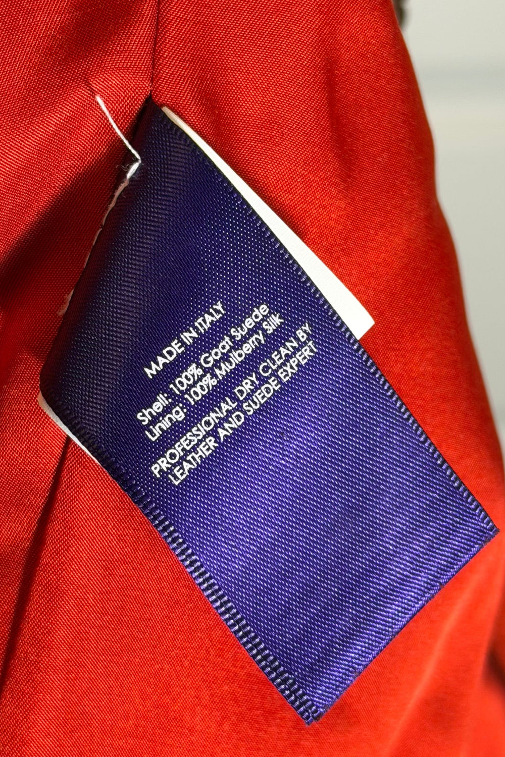 Ralph Lauren Collection Red Suede Leather Appliqué Jacket | Runway Archive