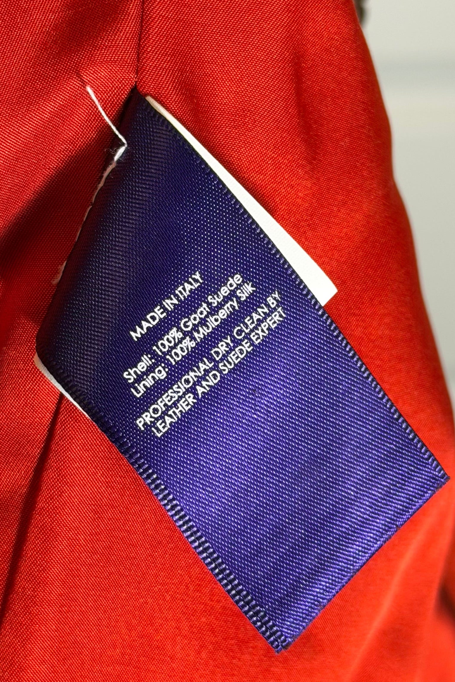 Ralph Lauren Collection Red Suede Leather Appliqué Jacket | Runway Archive