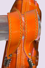 Fendi Orange Patent Vernice Chain Shoulder Bag | Italian Secondhand