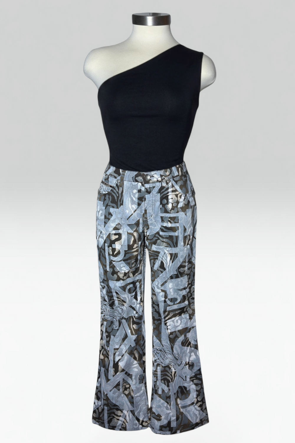 COMING SOON: Krizia metallic print jeans