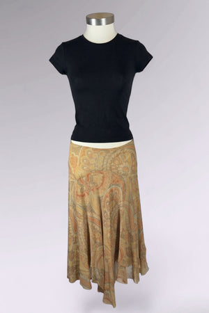 Ralph Lauren Silk Paisley Skirt | American Secondhand