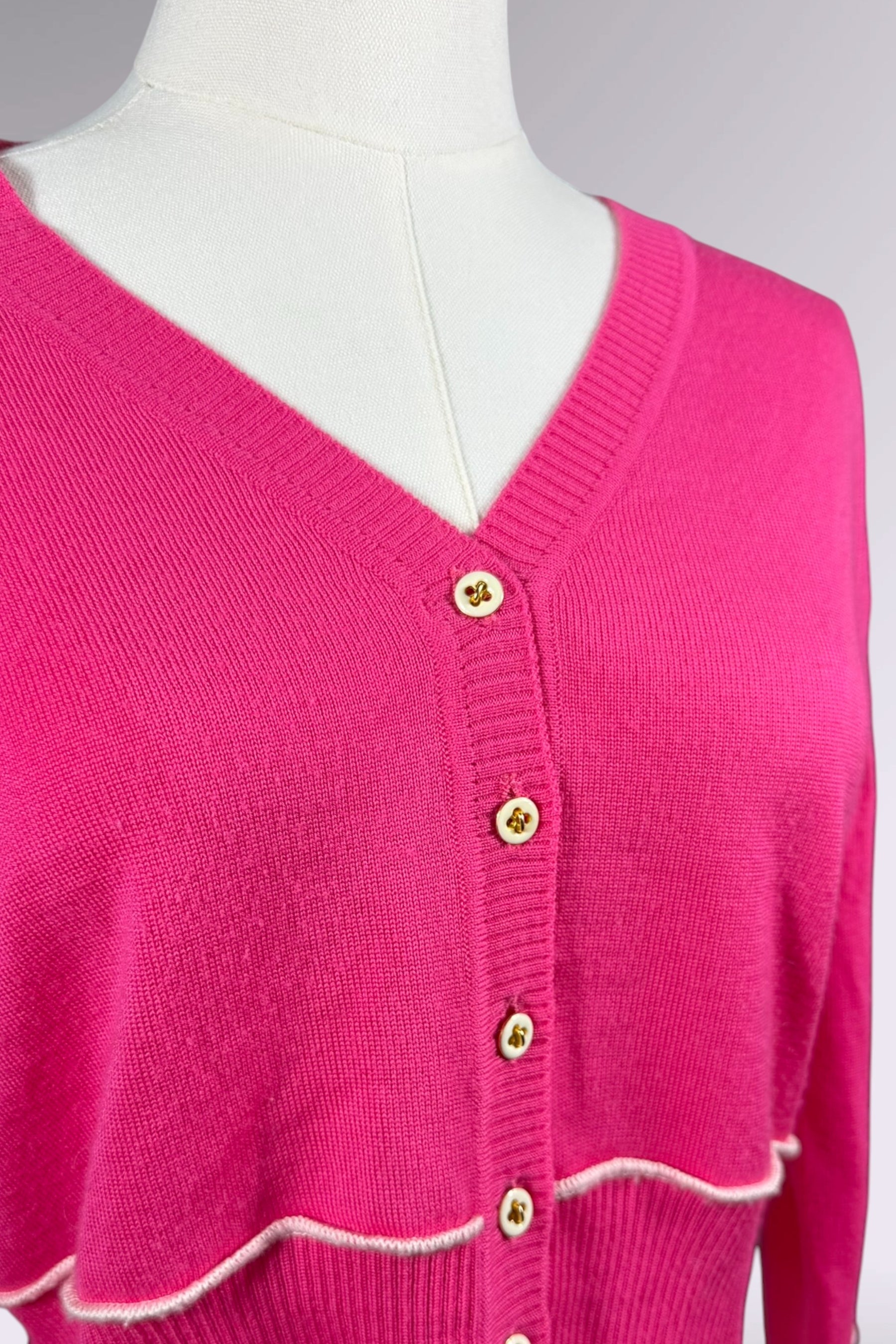 Blugirl Blumarine Pink Virgin Wool Cardigan | Italian Vintage