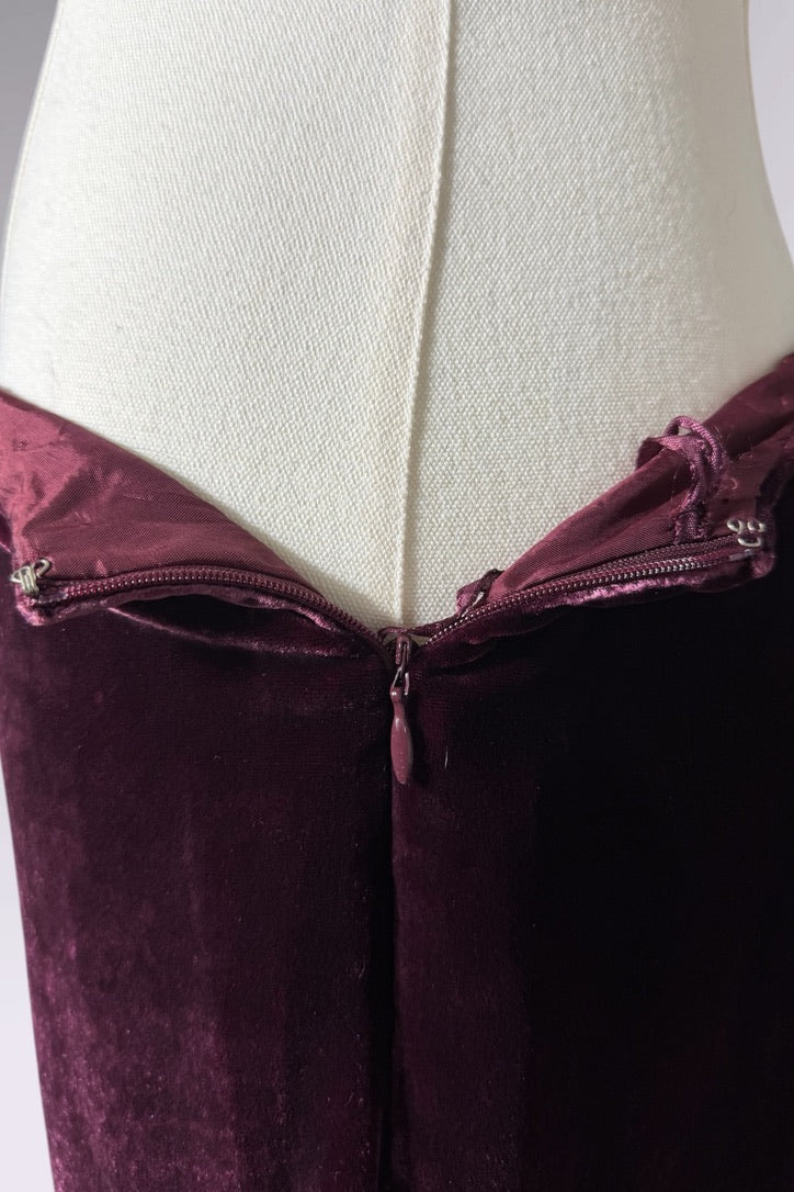 Ralph Lauren Velvet Embellished Hem Pants | American Vintage