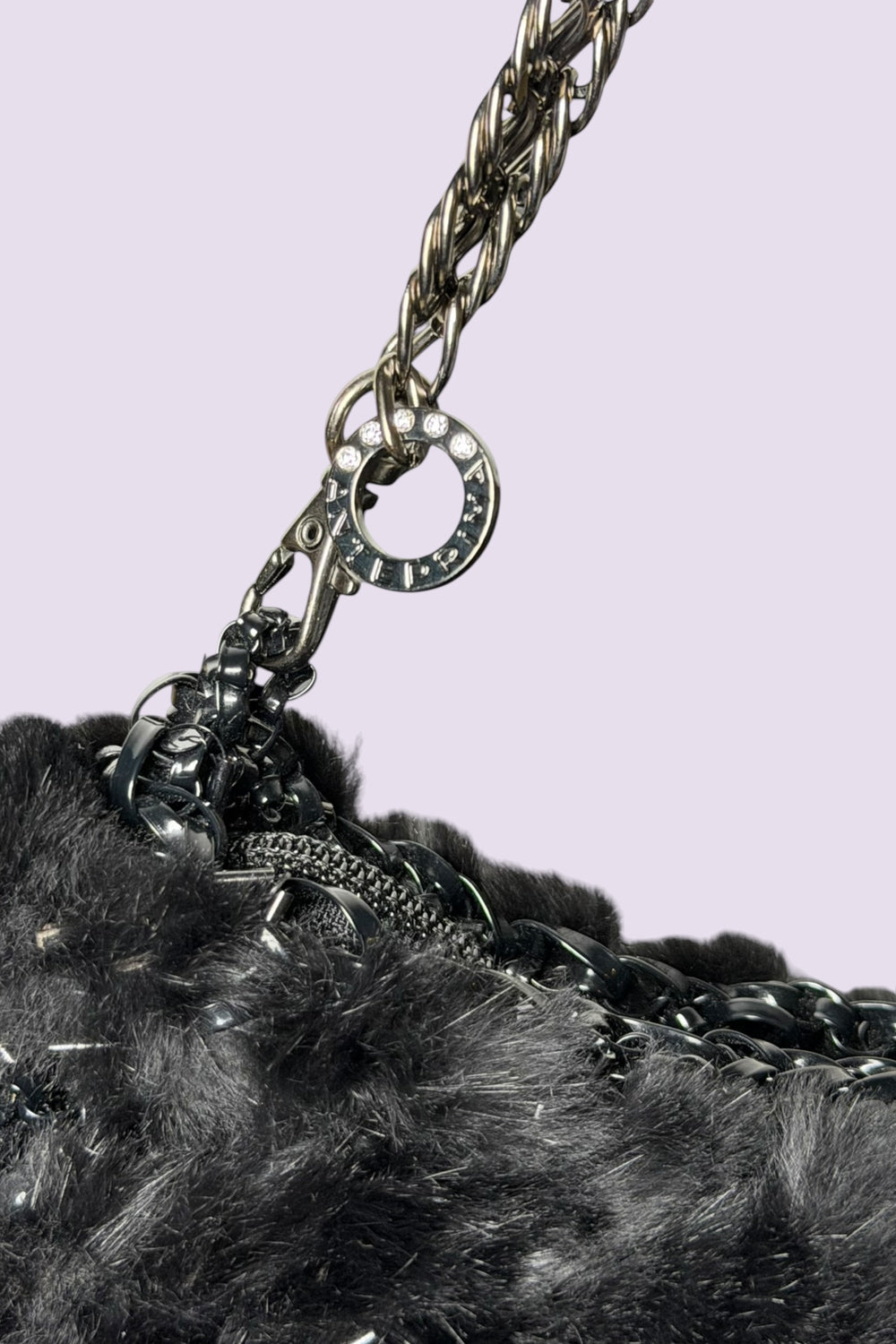 Anteprima Black Fur and Wire Shoulder Bag | Japanese Secondhand