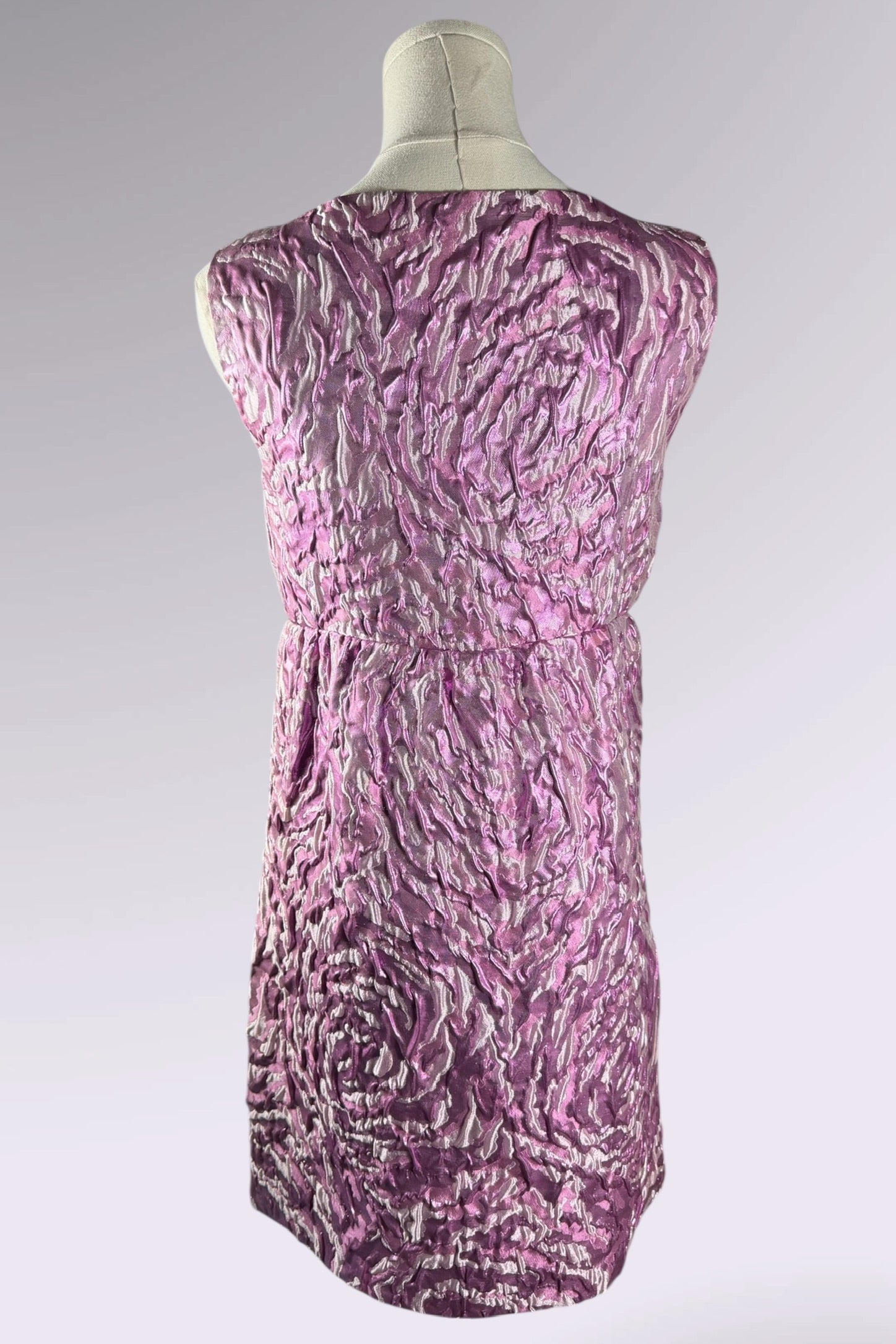 Balenciaga Metallic Pink Jacquard Mini Dress | French Designer Secondhand