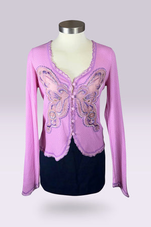 Scervino Street by Ermanno Scervino Butterfly Embroidered Cardigan | Italian Secondhand