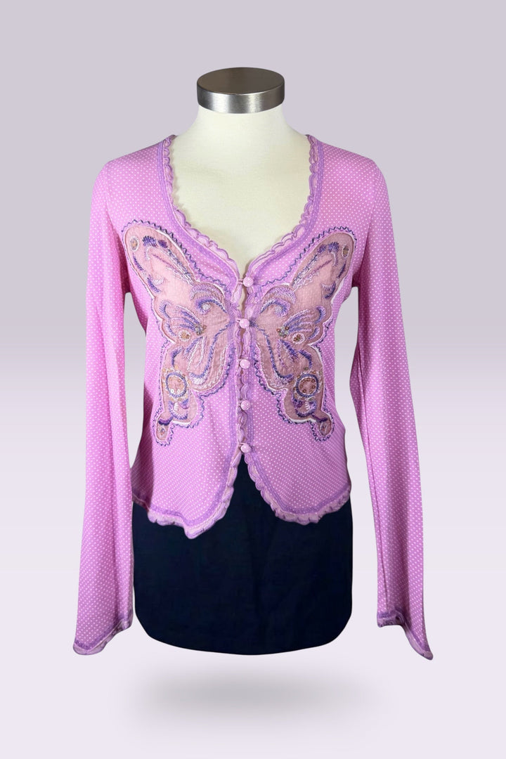Scervino Street by Ermanno Scervino Butterfly Embroidered Cardigan | Italian Secondhand