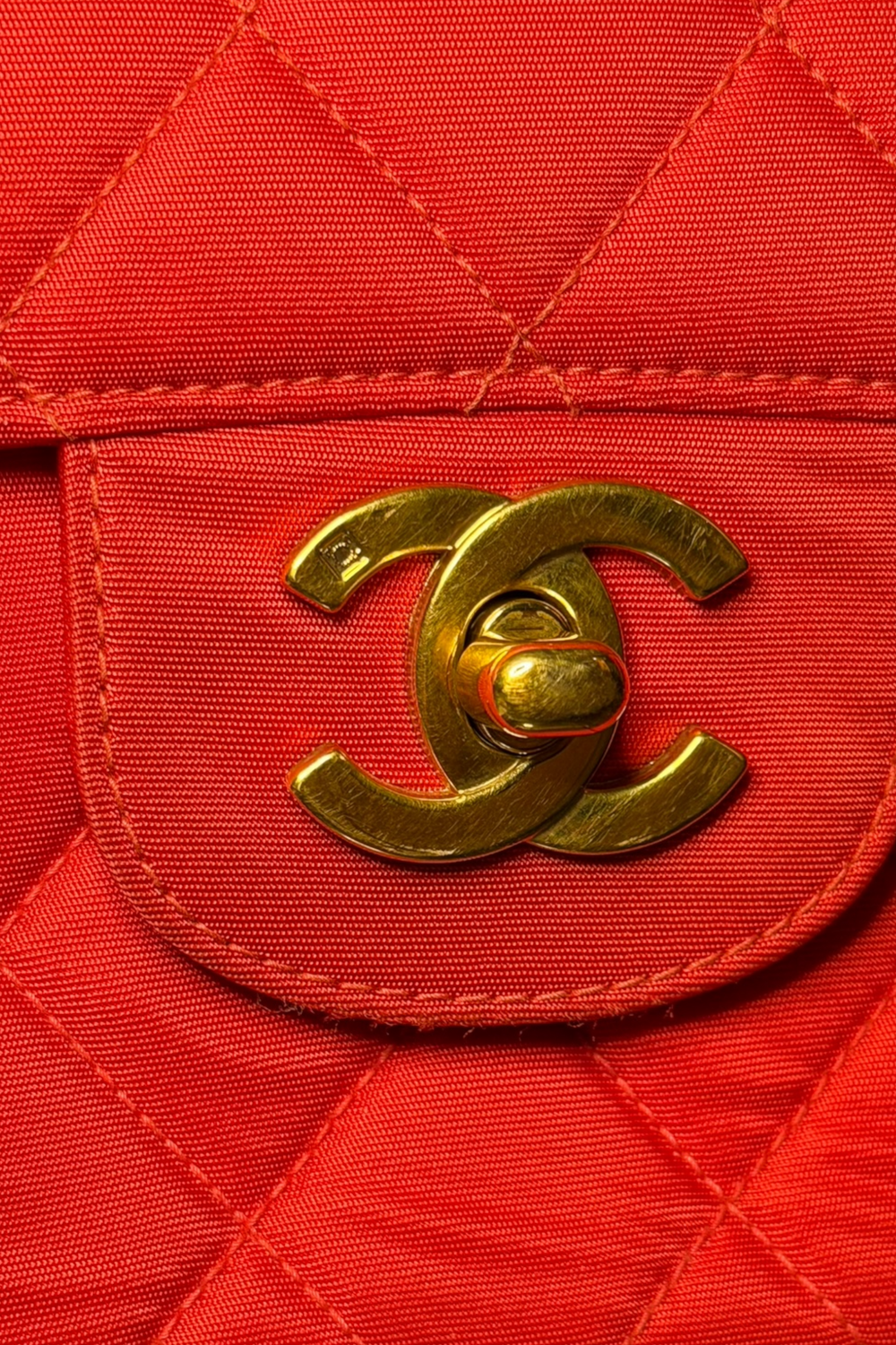 Chanel 90s Small Red Classic Single Flap Bag | French Designer Vintage
