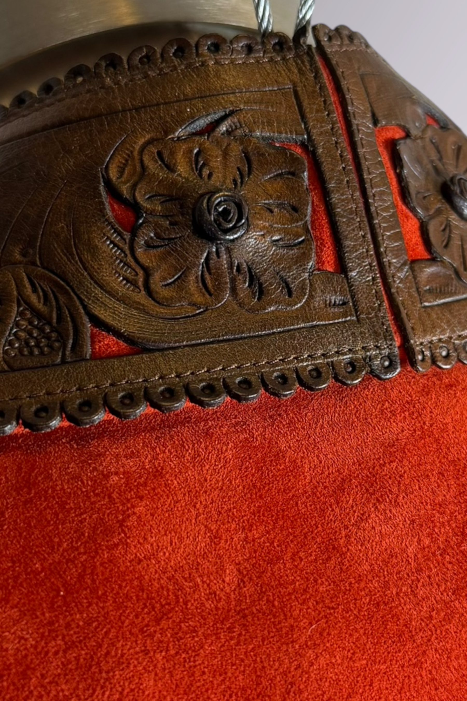 COMING SOON: Ralph Lauren Purple Label Red Suede Leather Appliqué Jacket | American Vintage