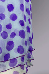 Giorgio Armani Silk Polka Dot One Shoulder Top and Scarf | Italian Secondhand