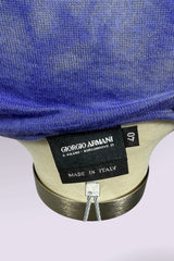 Giorgio Armani 1990s Blue Gradient Cashmere Silk Knit Top | Italian Vintage