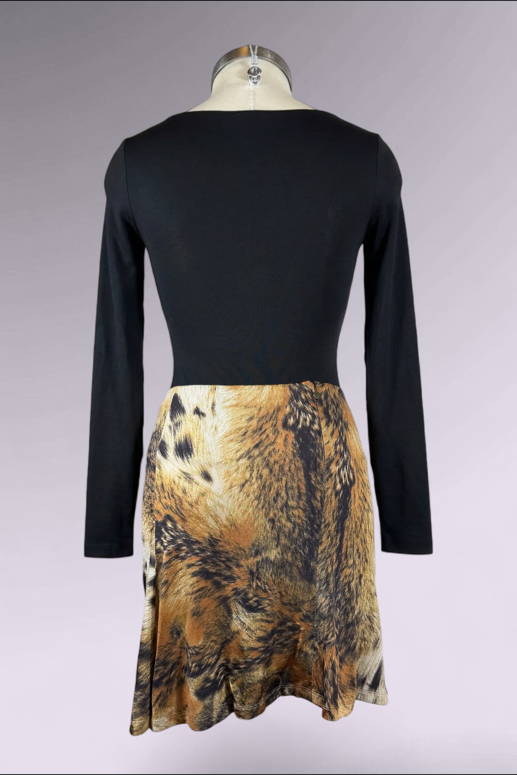 Just Cavalli Leopard Print Ruched Mini Skirt | Italian Vintage