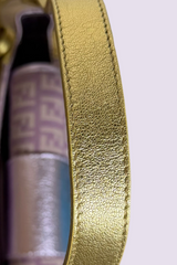 Fendi Zucchino Metallic Leather Shoulder Bag | Italian Secondhand