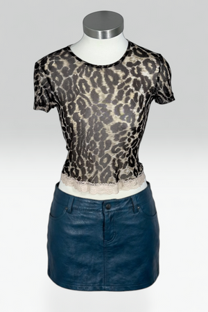 COMING SOON: D&G LEOPARD PRINT MESH BABY TEE